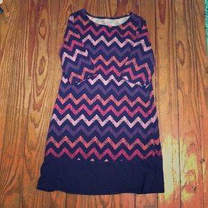 Zigzagged shirt dress